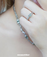 Green Oval Open Ring