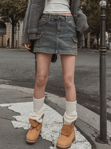 Mare washing cargo miniskirt