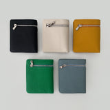 cow leather folded wallet (5color)