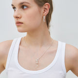 LUMP OF WATER DROP NECKLACE (COLORLESS)
