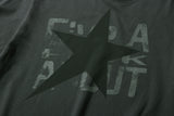 ステンシルアートワークTシャツ (Charcoal)