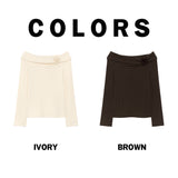 ミンキーオフショルダーTシャツ (Ivory)