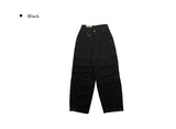 フォークカットスナップDリングコットンワイドパンツ