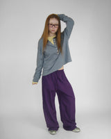 WOOD STRING WIDE PANTS