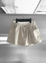 Double-waisted sagging mini skirt