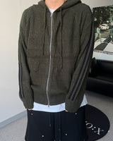 CB Track Knit Hood Zip-up (4C)