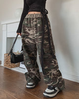 Teed Color Matching Military Cargo Training Pants
