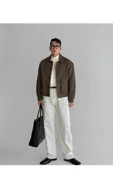 Straight cut denim [ivory]