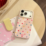 Dopamine Color Polka Dot Soft iPhone Case (iPhone 13–17 Series)