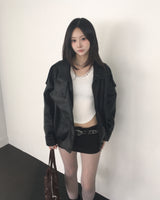 ハイネックレザージャケット