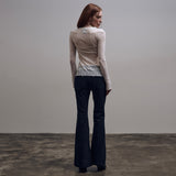 Wave Mesh Cardigan [Ivory]