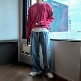 LMN Life Semi Oversized Fit Twisted Round Knitwear (5 colors)