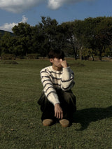 SCOPE STRIPE MOHAIR KNIT