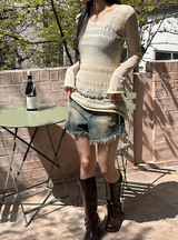 [S/S] Punching knit one piece