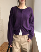 Socky Round Knit Cardigan