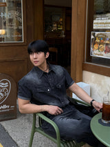 Ever snap western muscle-fit denim shirt