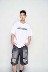 25SS 3D カートゥーンロゴショートスリーブTシャツ ホワイト