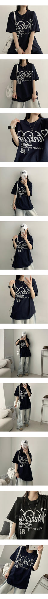 Mer Heart Oversized Fit Short Sleeve Tee