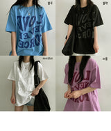 ラブレタリングショートスリーブドtシャツ
