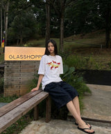 Red Pixel Horse Over-fit T-Shirts - 4COLOR