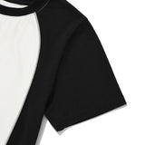 カラーブロックラグランTシャツ【ホワイト】