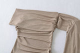 Arin Drape Slim One-Shoulder Top