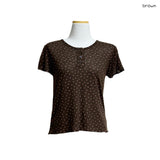 (3color) Mini Flower Wave Short Sleeve Tee