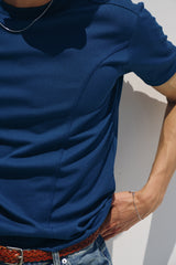 Cool curve half t-shirts(Aquablue)