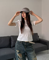 [U-BASIC/premium] ハイデンシティーベーシックラウンド半袖Tシャツ
