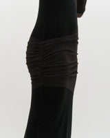 Layered Long Sleeve Dress _ BLACK