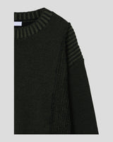 (UNISEX) ツートーン ラウンド ニット