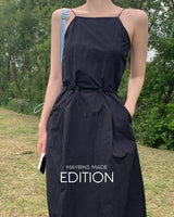 【MADE】Back slit long dress