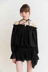 ANGEL HOOK DRESS black