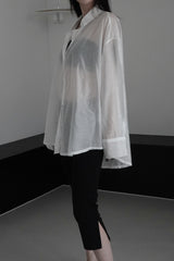 see-through overfit twinkle shirt (4color)