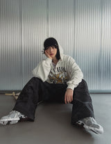 Coil camo snap parachute pants