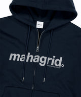 BASIC LOGO ZIP-UP HOODIE_NAVY