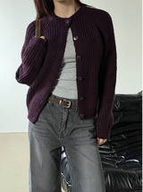 Golgi round knit cardigan(5color)