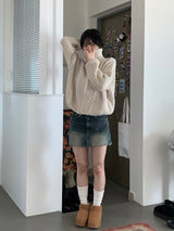 ツイストニットジップアップ(1color)