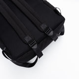 Printed Twill Pocket Backpack (Black)