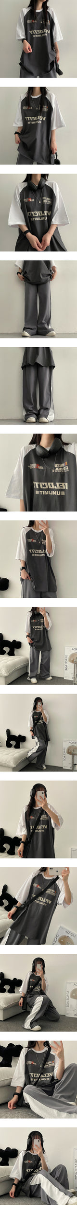 Hip Slit Coloring Pocket Wide Pants