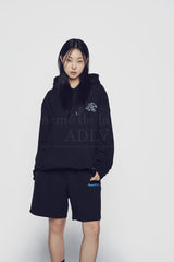 24FW BLUR SKETCH BEAR HOODIE BLACK