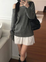 ネフオフショルダーニットウェア (3color)