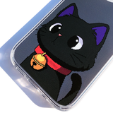 1980's Cat (Black) Gel Hard Phone Case