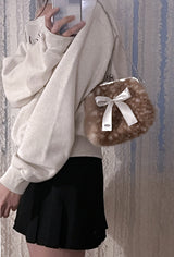 ミディアムファウンリボンフレームバッグ (handmade bag)