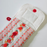 Pencil Pouch_Quilted Red Strawberry