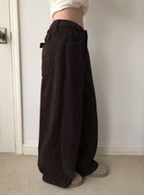 Forman Corduroy Brushed Adjust Wide Pants
