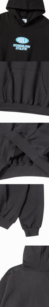 25FW BLUE OVAL LOGO HOODIE BLACK