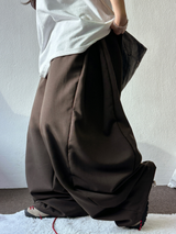 SLACKS 🥠 サイドスナップバルーンロングパンツ 🍰🤎🩶🖤4COLOR