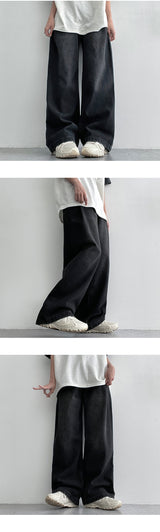 Bow pintuck wide pants