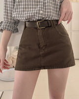 Wick cotton mini skirt